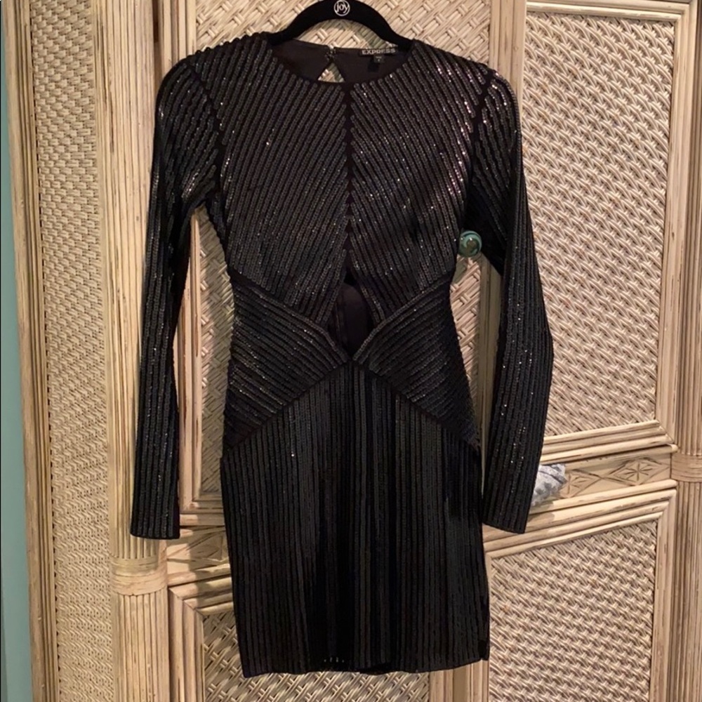 Black sequin dress